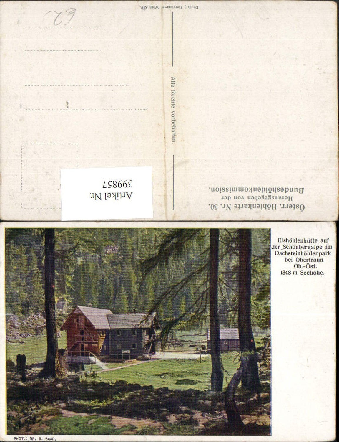 399857,Eishöhlenhütte auf d. Schönbergalpe b. Obertraun