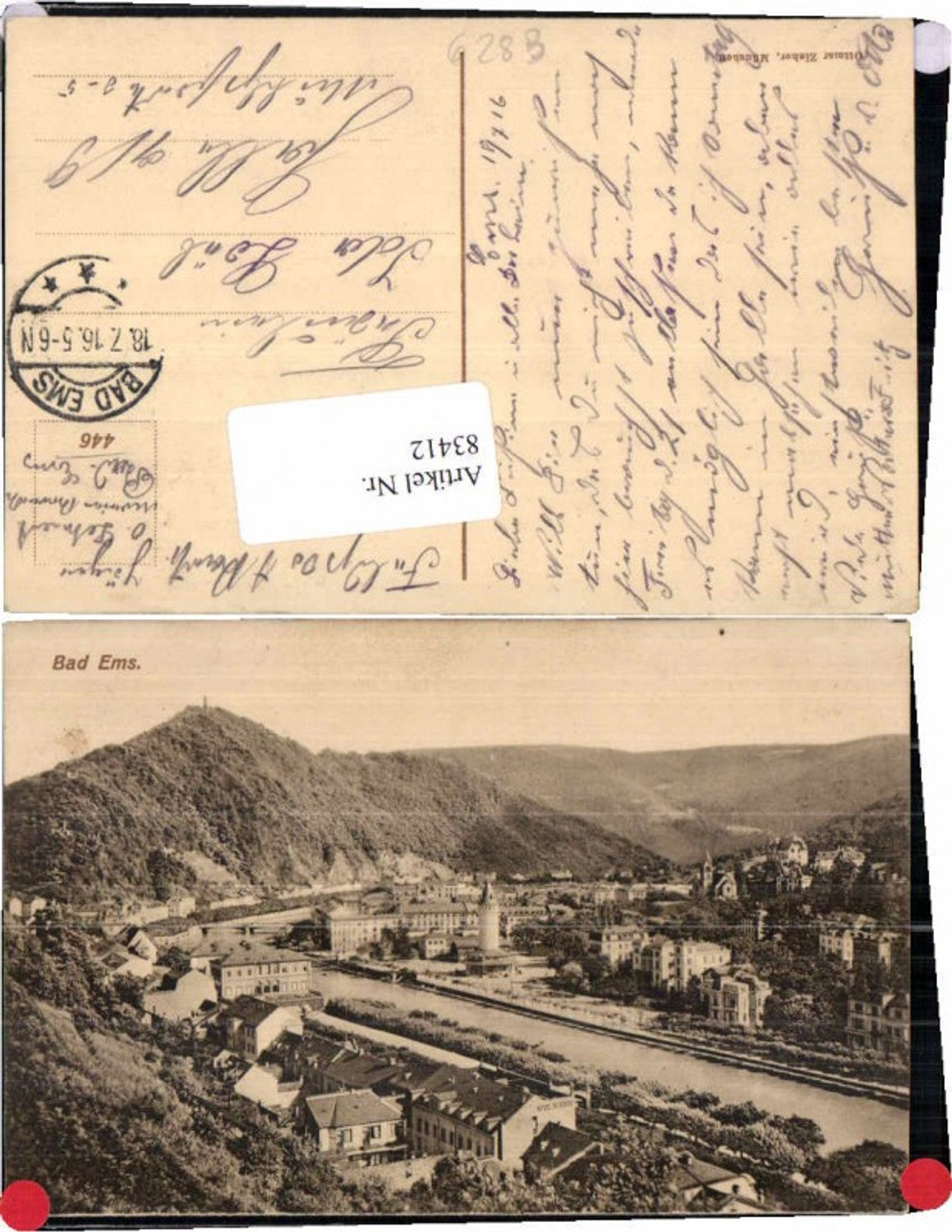 83412,Bad Ems Totale 1916 pub Zieher 446