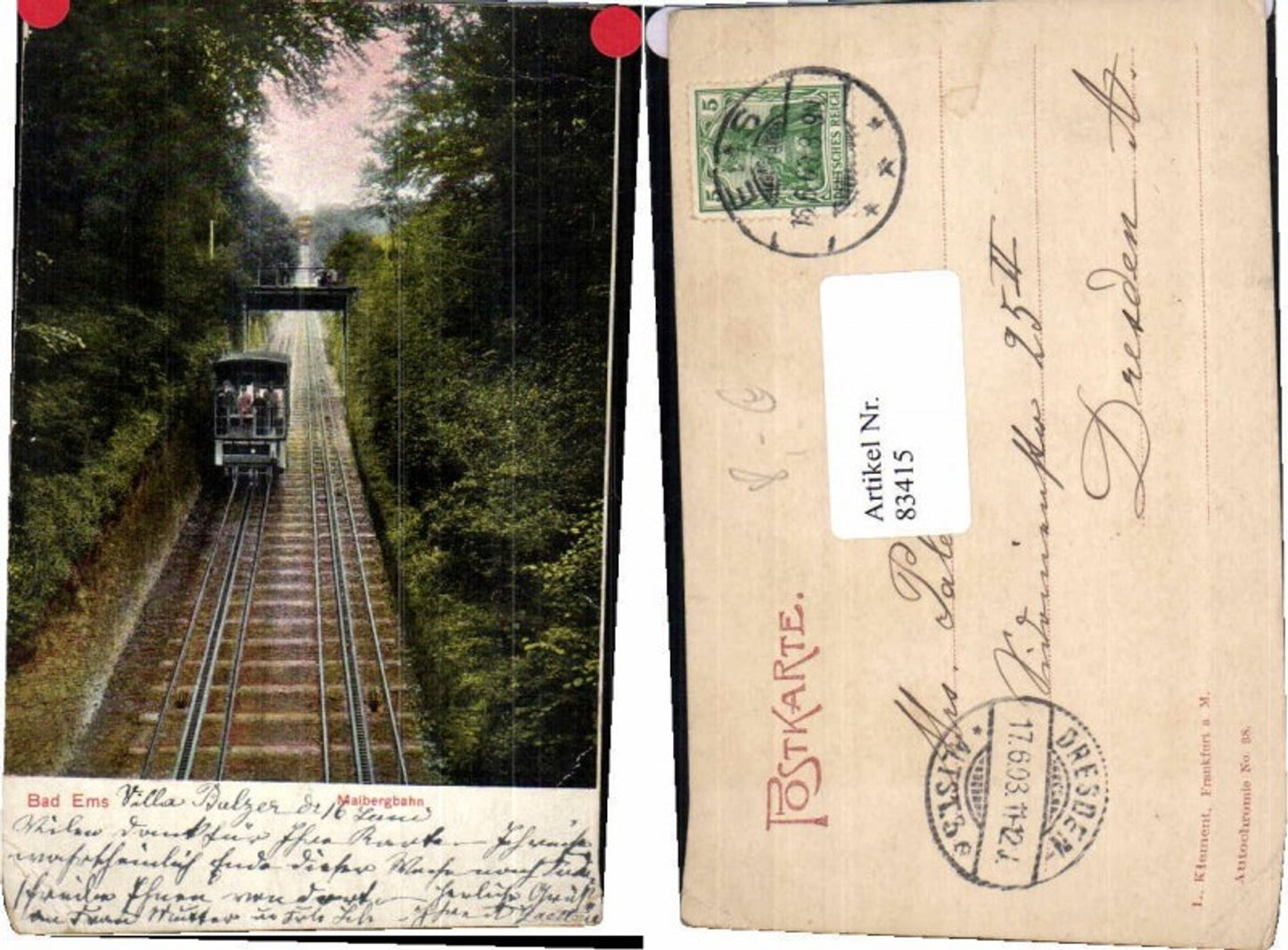 83415,Bad Ems Zahnradbahn Malbergbahn Bergbahn