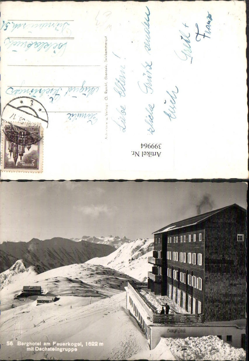 399964,Berghotel am Feuerkogel b. Ebensee m. Dachsteingruppe Bergkulisse