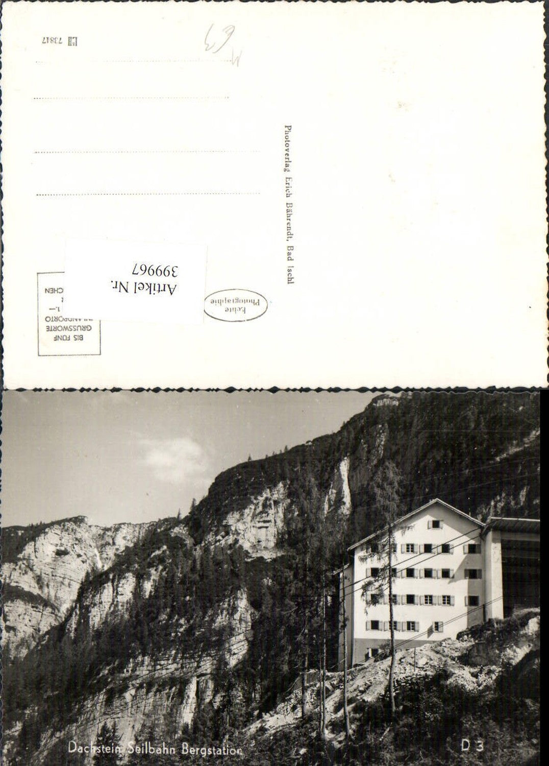 399967,Dachstein Seilbahn Bergstation b. Obertraun