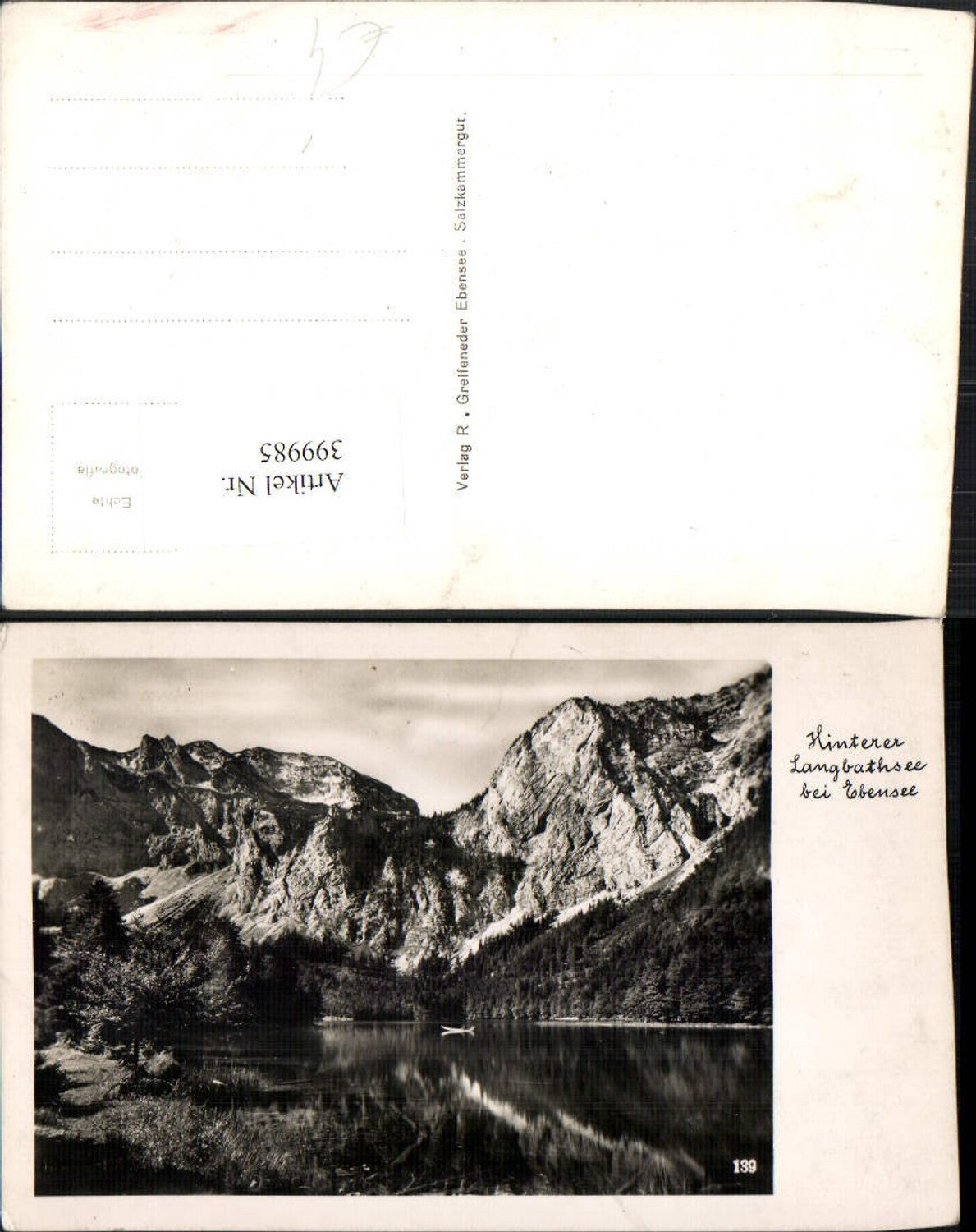 399985,Hinterer Langbathsee See b. Ebensee Bergkulisse