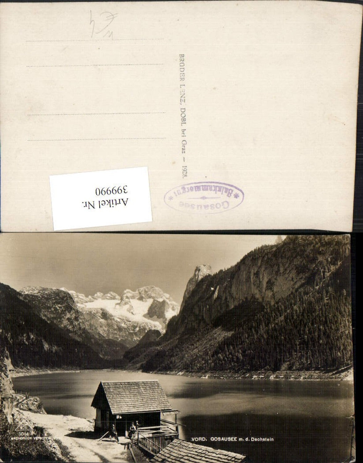 399990,Vorderer Gosausee See b. Gosau m. Dachstein Bergkulisse