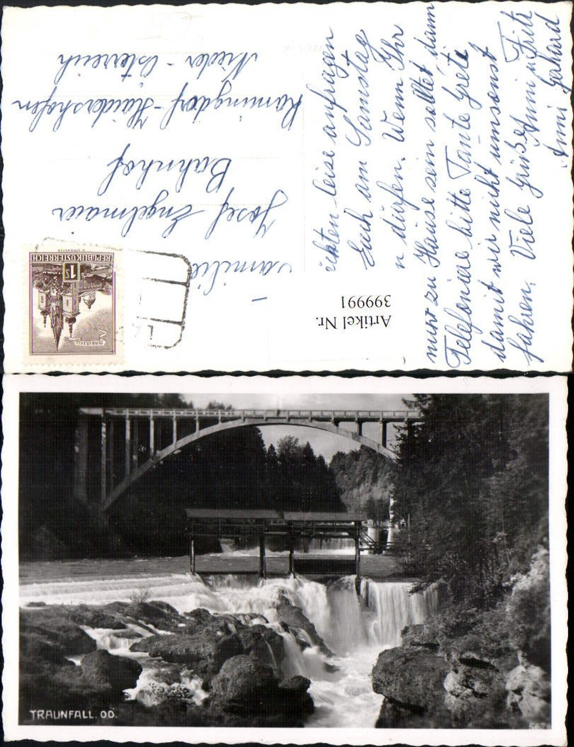 399991,Traunfall Wasserfall b. Roitham Brücke