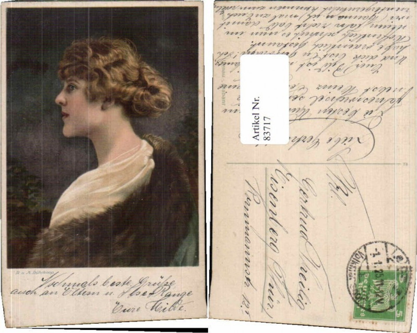 83717,Dührkoop Jugendstil Frau Pelzmode Pelz Mode
