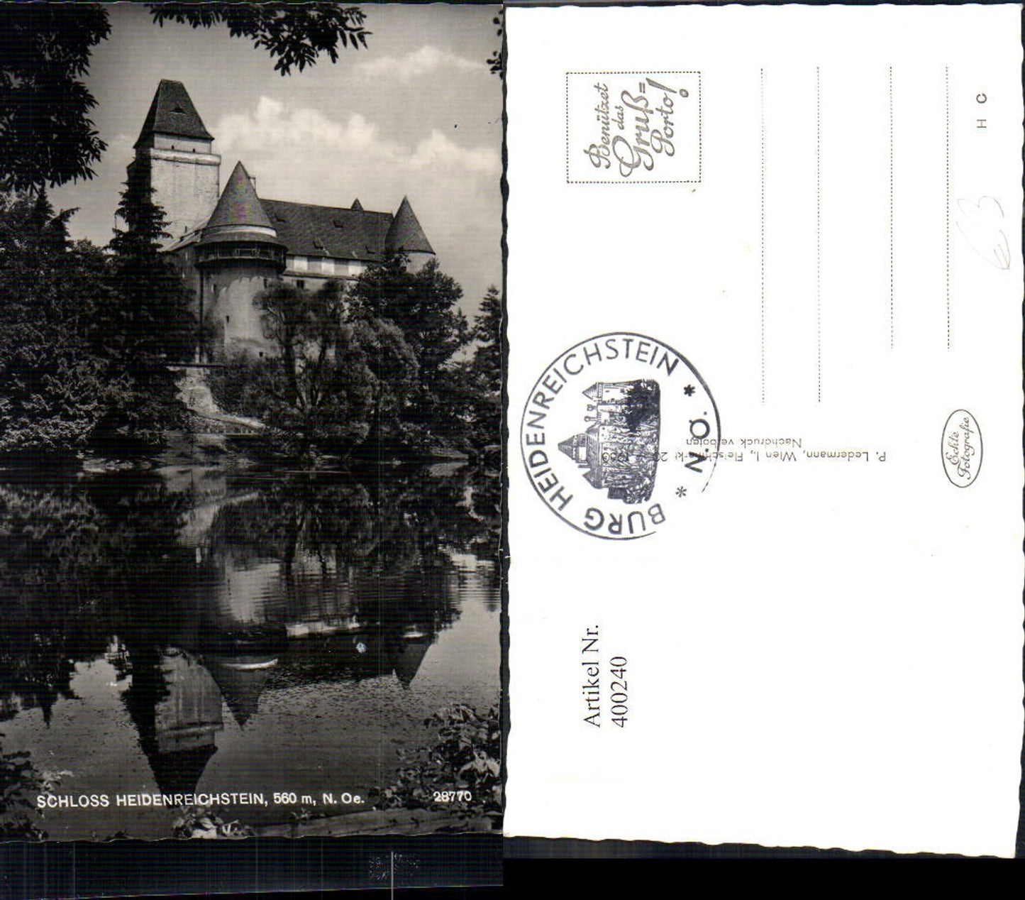 400240,Foto Ak Schloss Heidenreichstein