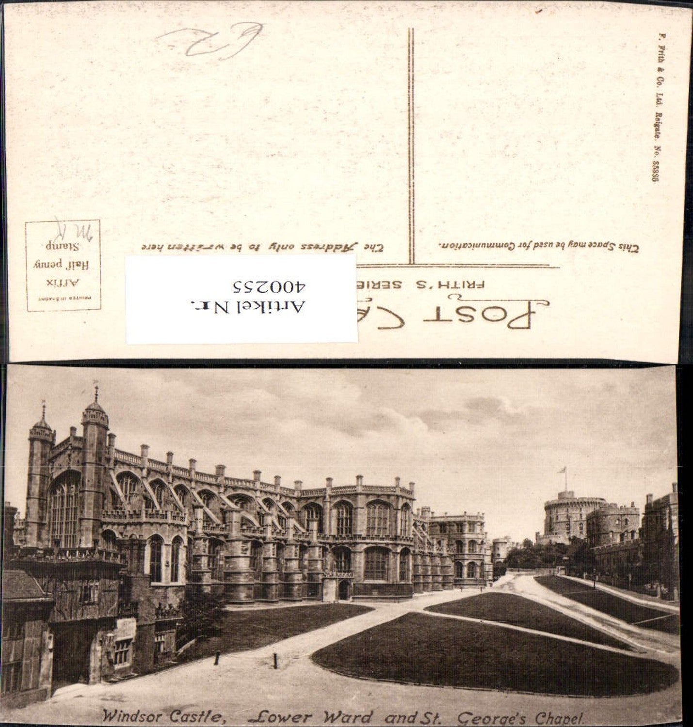 400255,Schloss Windsor Castle Lower Ward and St. George Chapel Kapelle Kirche