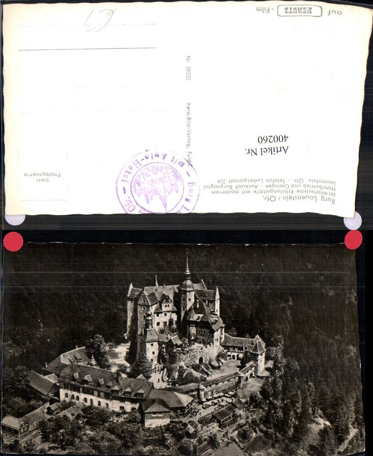 400260,Foto Ak Burg Lauenstein Oberfranken