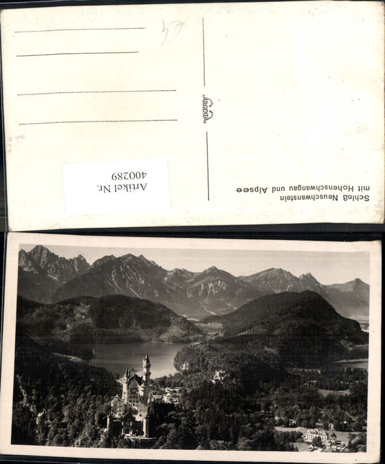 400289,Schloss Neuschwanstein m. Hohenschwangau u. Alpsee