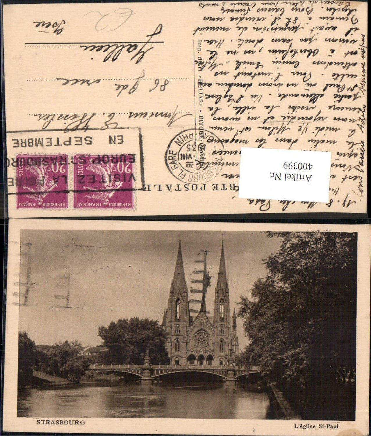 400399,Strasbourg Straßburg L eglise St Paul Kirche