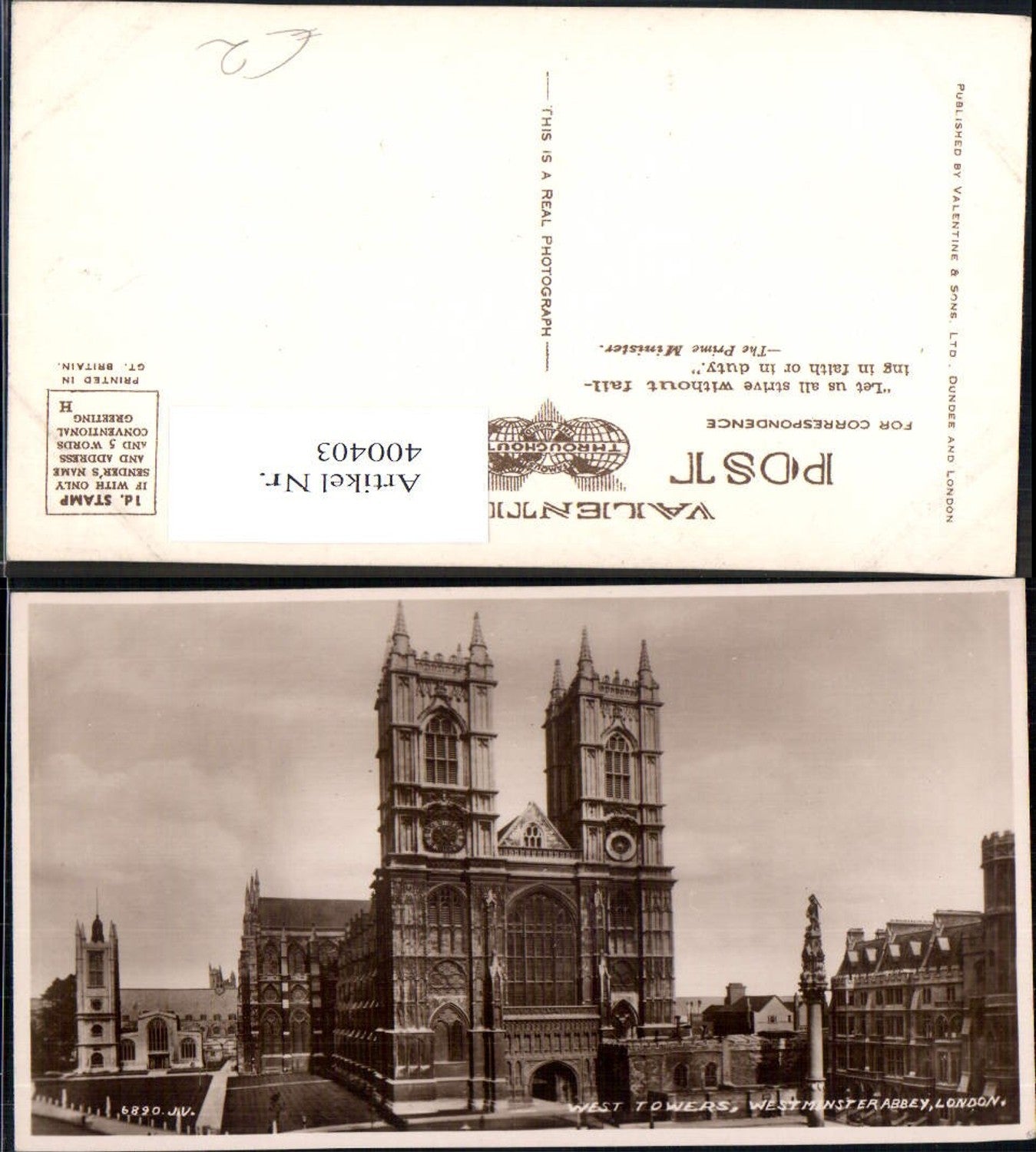 400403,Kirche London Westminster Abbey West Towers