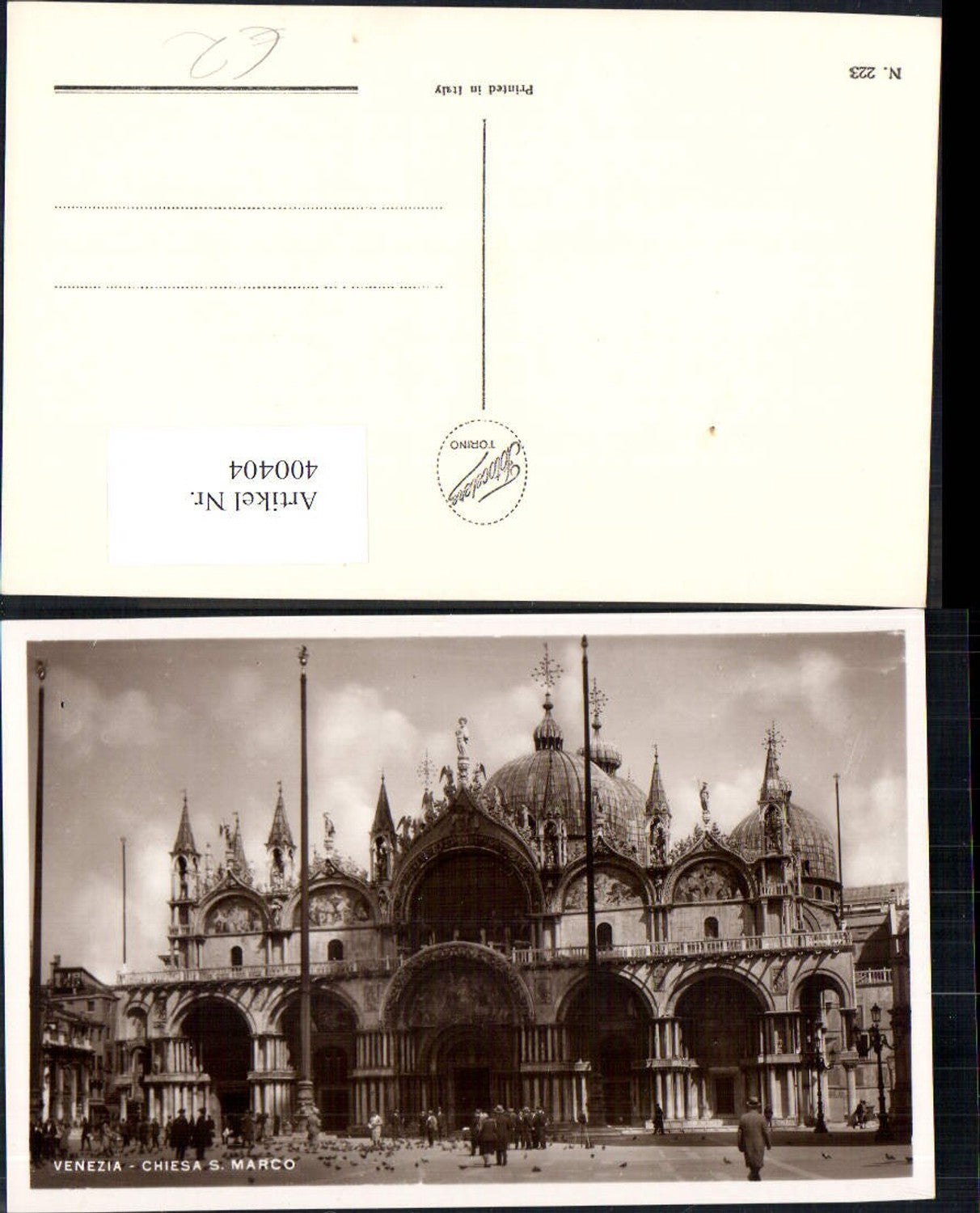 400404,Foto Ak Venezia Chiesa S. Marco Venedig Markusplatz Dom Kirche