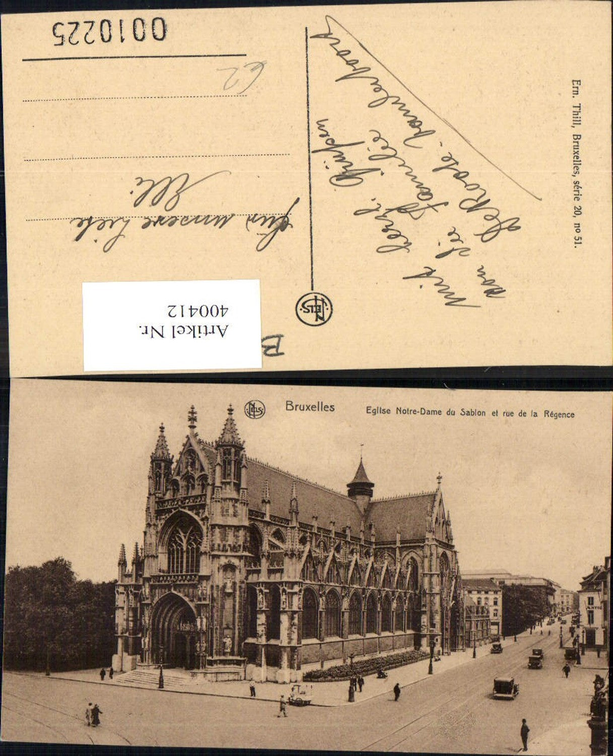 400412,Kirche Bruxelles Brüssel Eglis Notre-Dame du Sablon et rue de la Regence