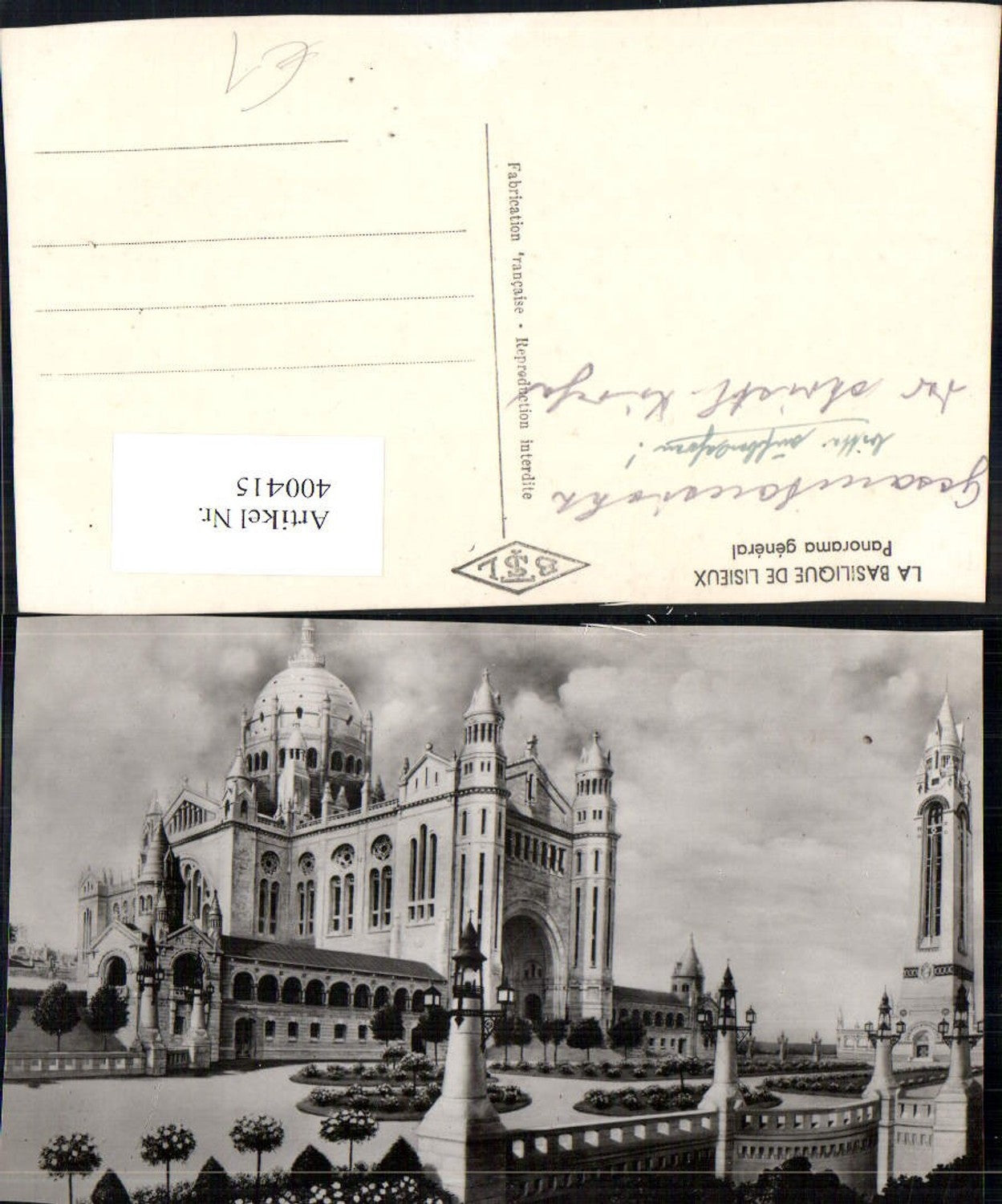 400415,Kirche La Basilique de Lisieux Panorama general