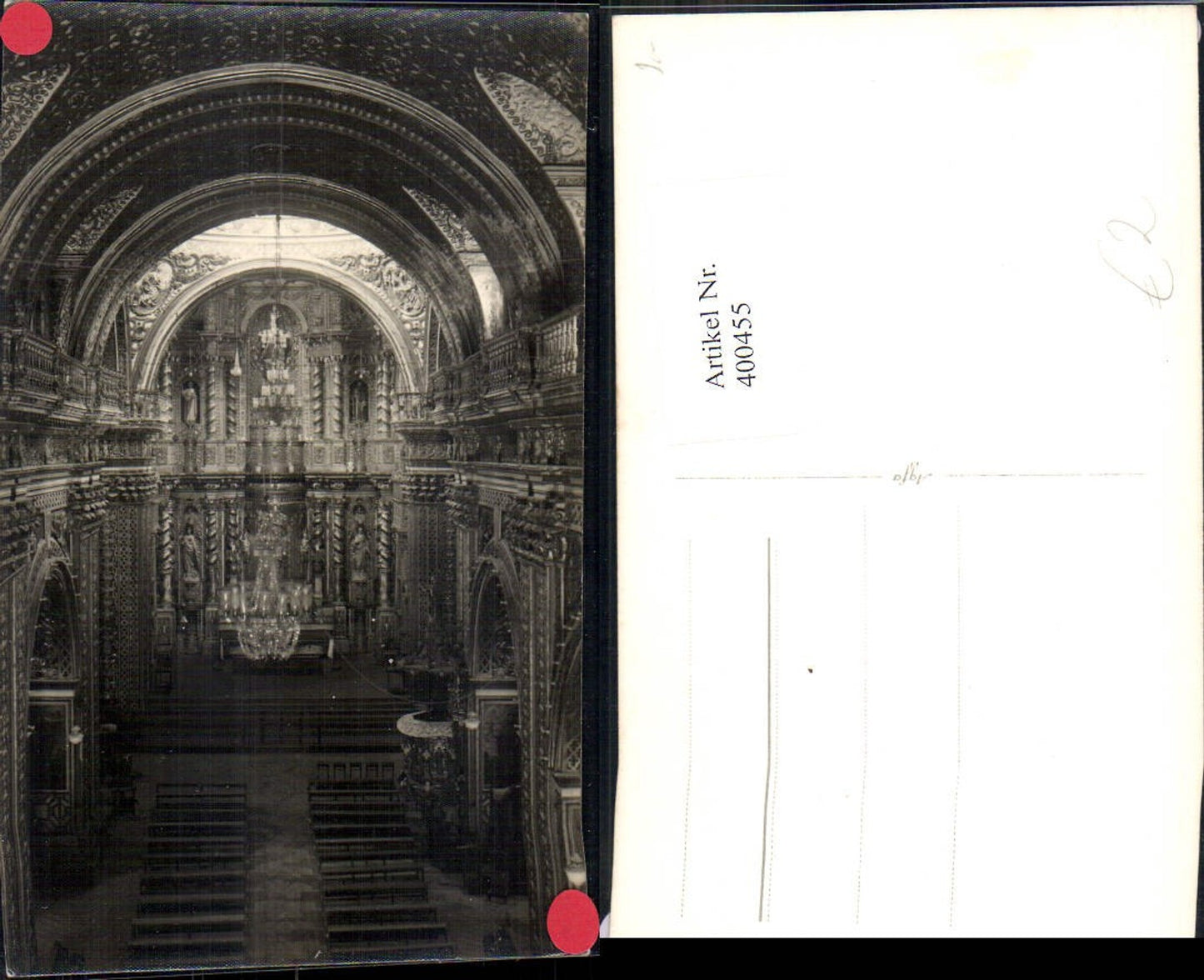 400455,Foto Ak Kirche Innenansicht Altar