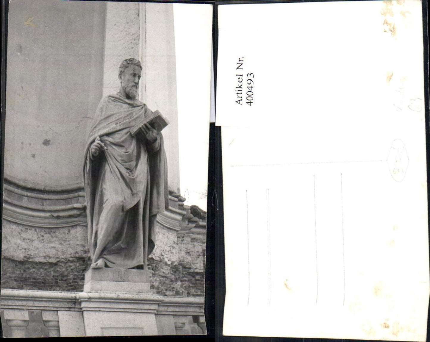 400493,Foto Ak Kirche Statue