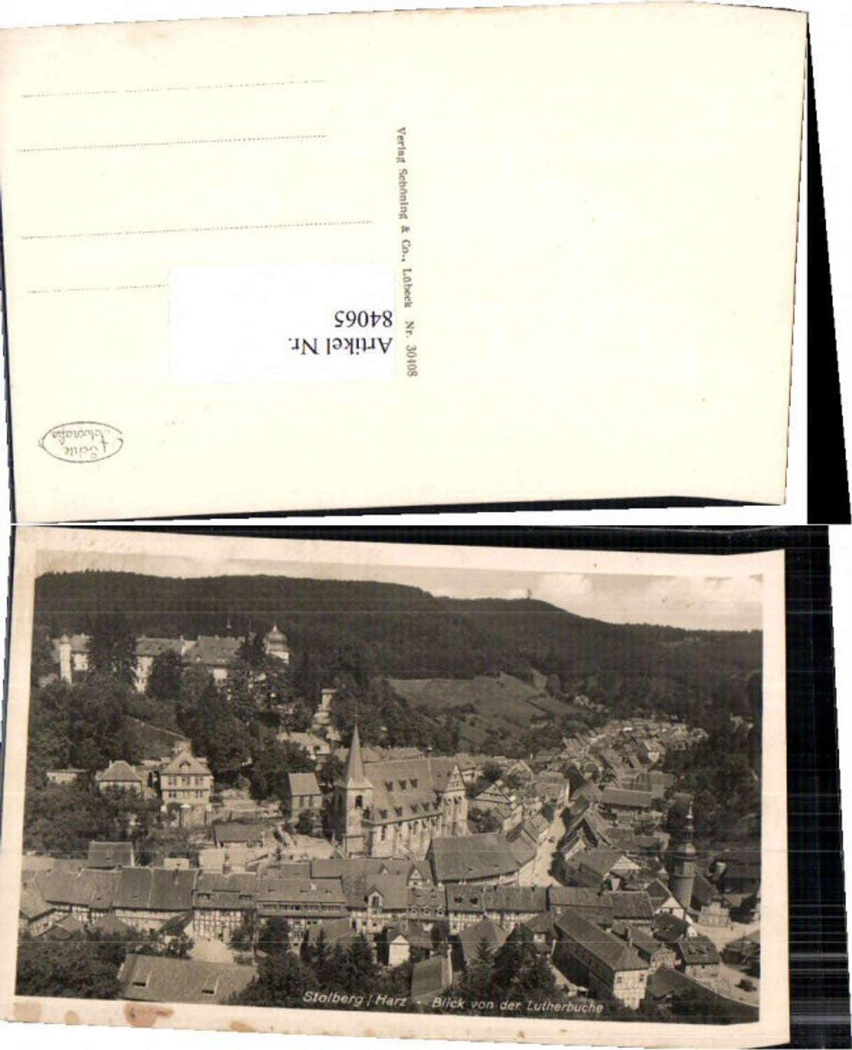 84065,Stolberg am Harz Lutherbuche Blick Südharz