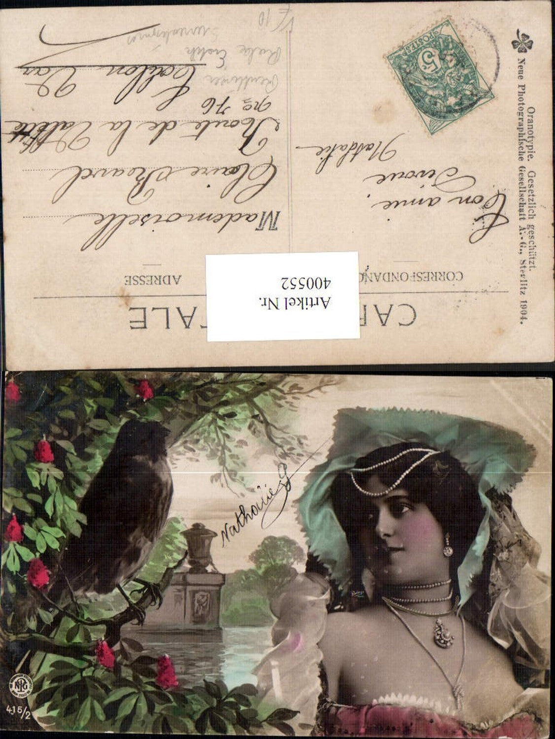 400552,Photographic art, woman, jewelry, raven, bird, eroticism, surrealism, pub, Reutlinger 415/2