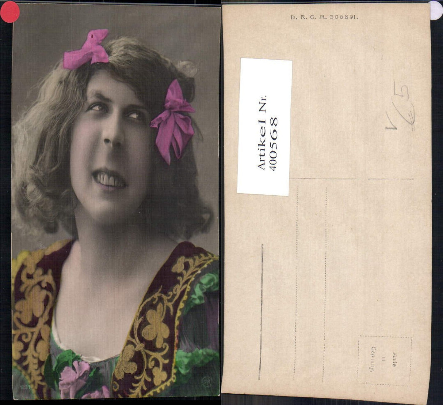 400568,Fotokunst Frau Haarschleife pub NPG 1231