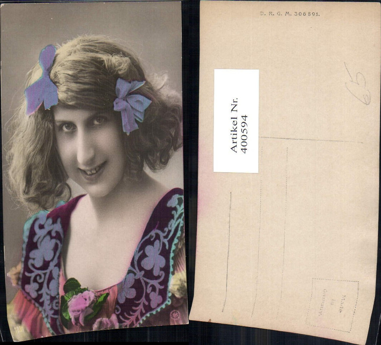 400594,Fotokunst Frau Haarschleife pub NPG 1231