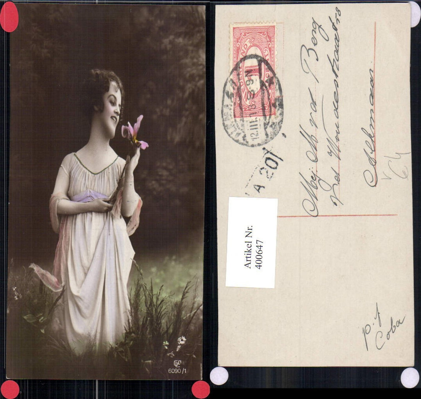 400647,Fotokunst Frau Kleid Blume pub GL Co 6090/1