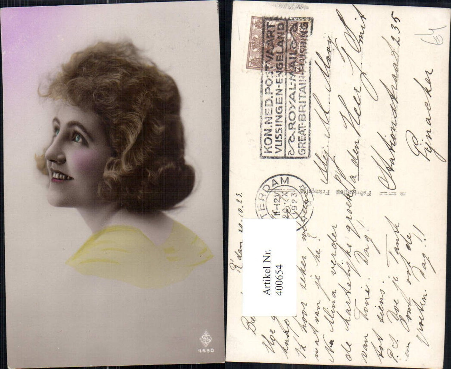 400654,Fotokunst Frau Lockenkopf Portrait