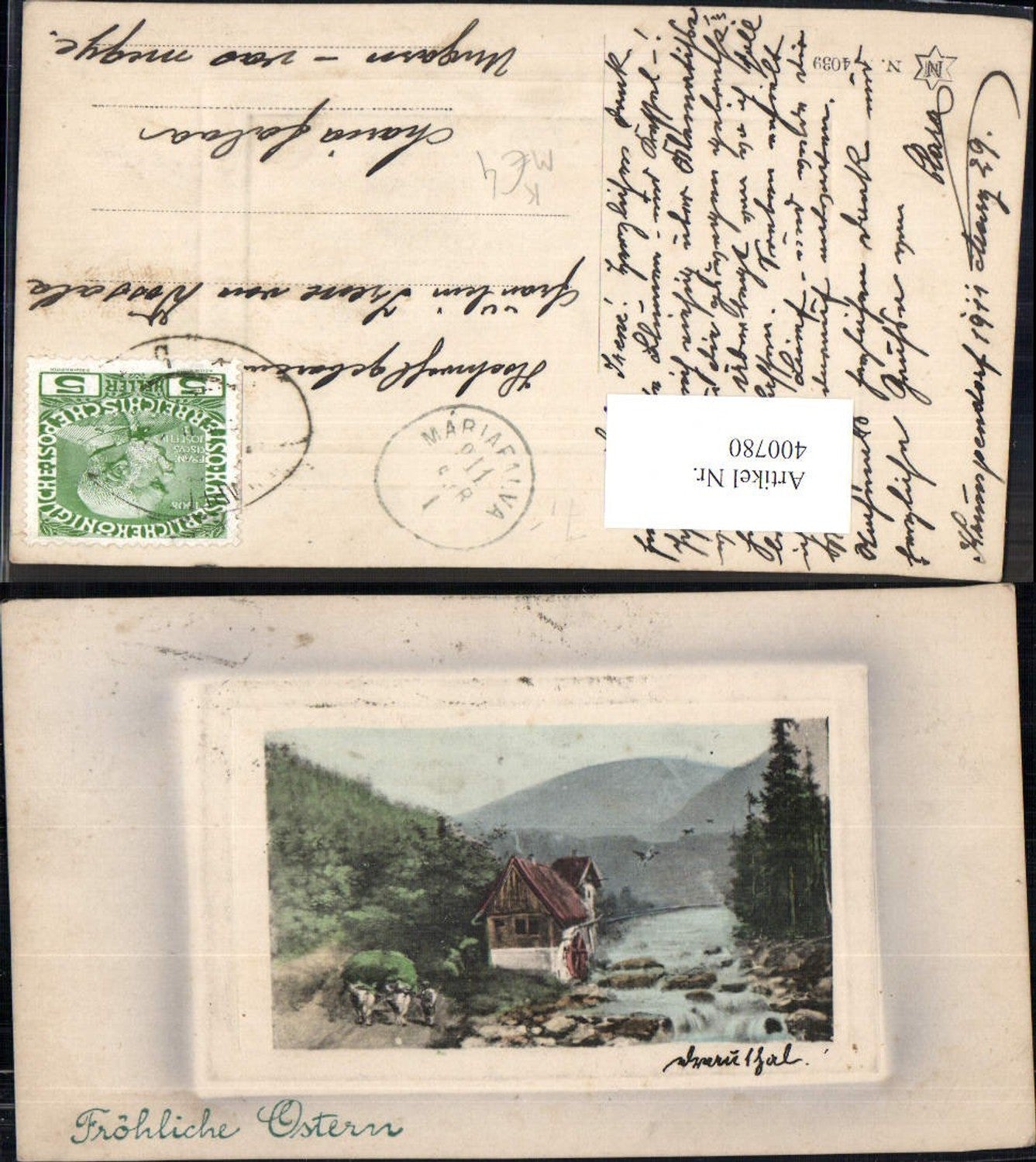 400780, Artist Ak Watermill Embosser Passepartout