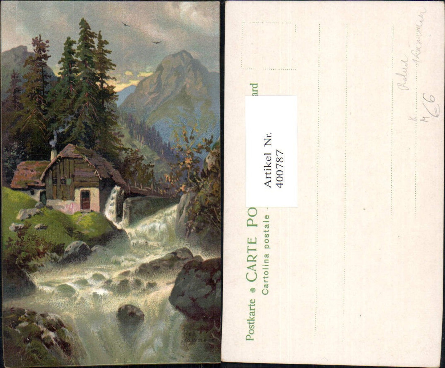 400787, Artist Ak Robert Kämmerer Watermill Mill