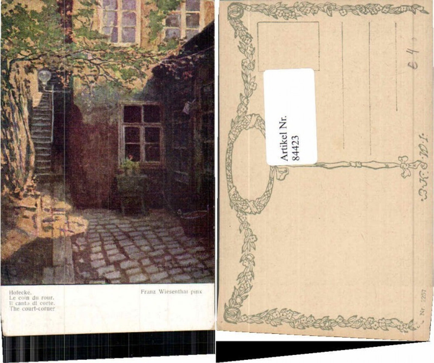 84423,Franz Wiesenthal Hofecke B.K.W.I 2257