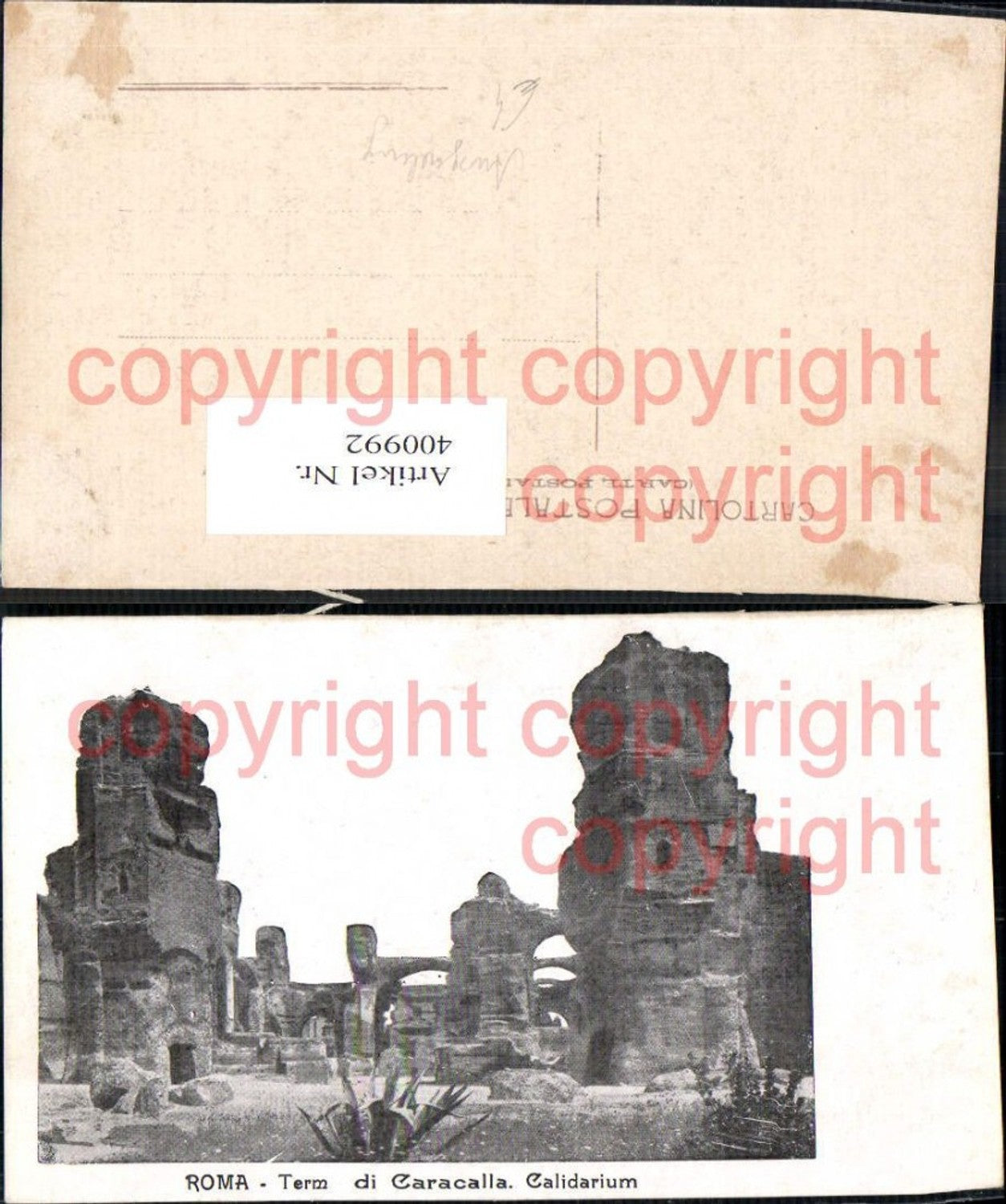 400992,Roma Rom Term di Caracalla Calidarium Archäologie Ausgrabung