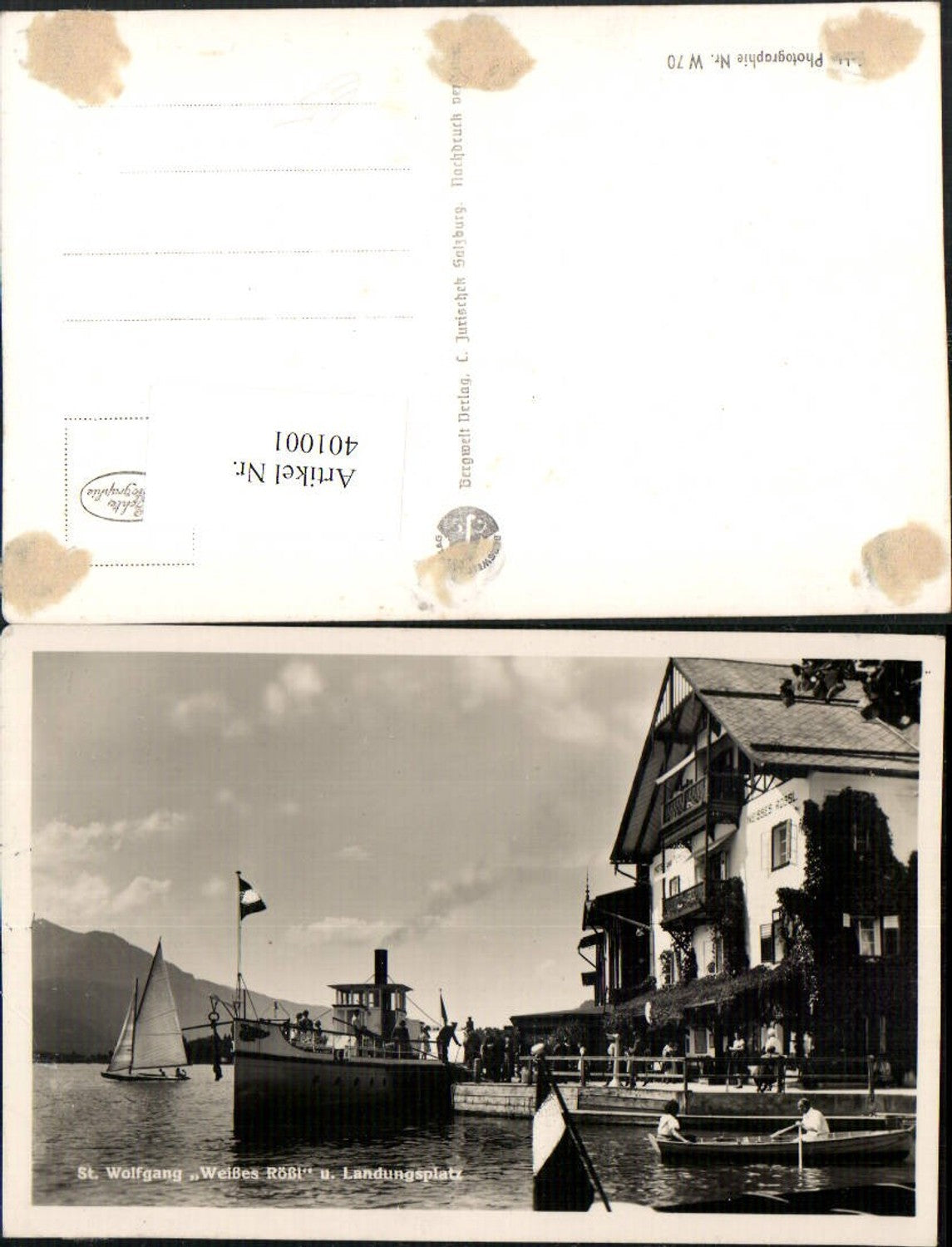 401001,St. Wolfgang Weißes Rössl u. Landungsplatz Dampfer Boot