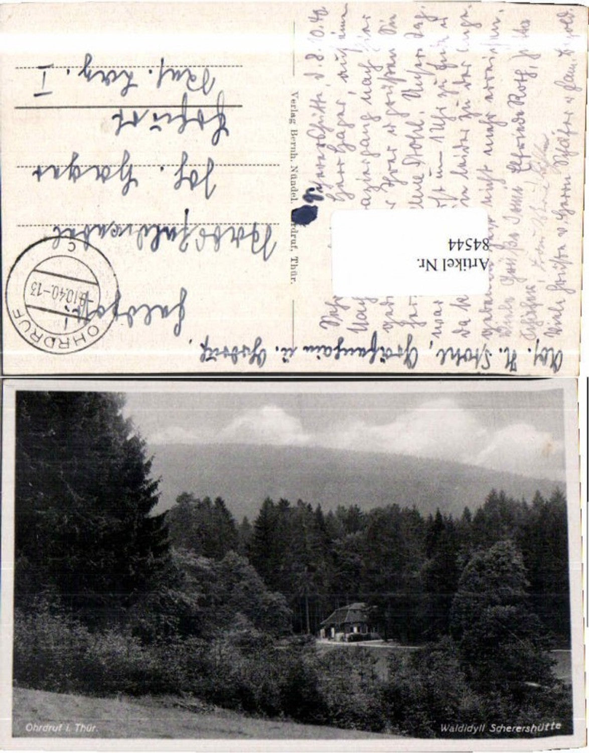 84544,Ohrdruf in Thüringen Waldidyll Scherershütte