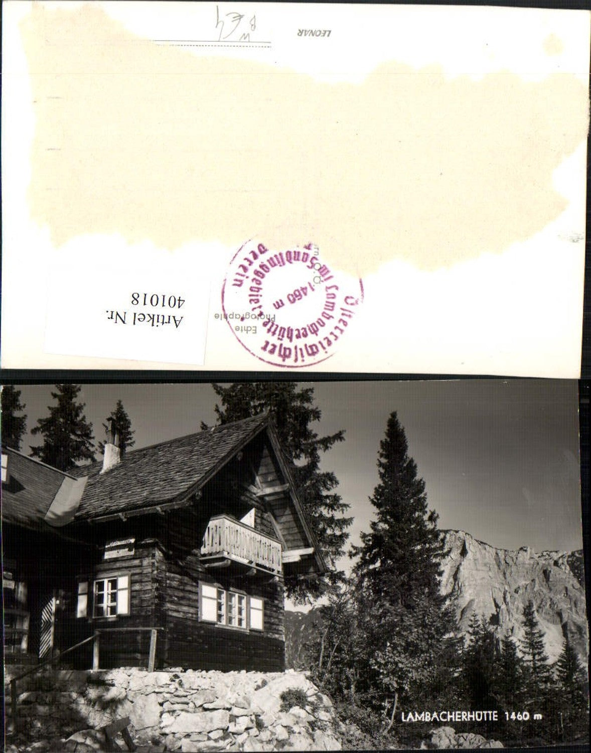 401018,Lambacherhütte Berghütte b. Bad Goisern Bergkulisse