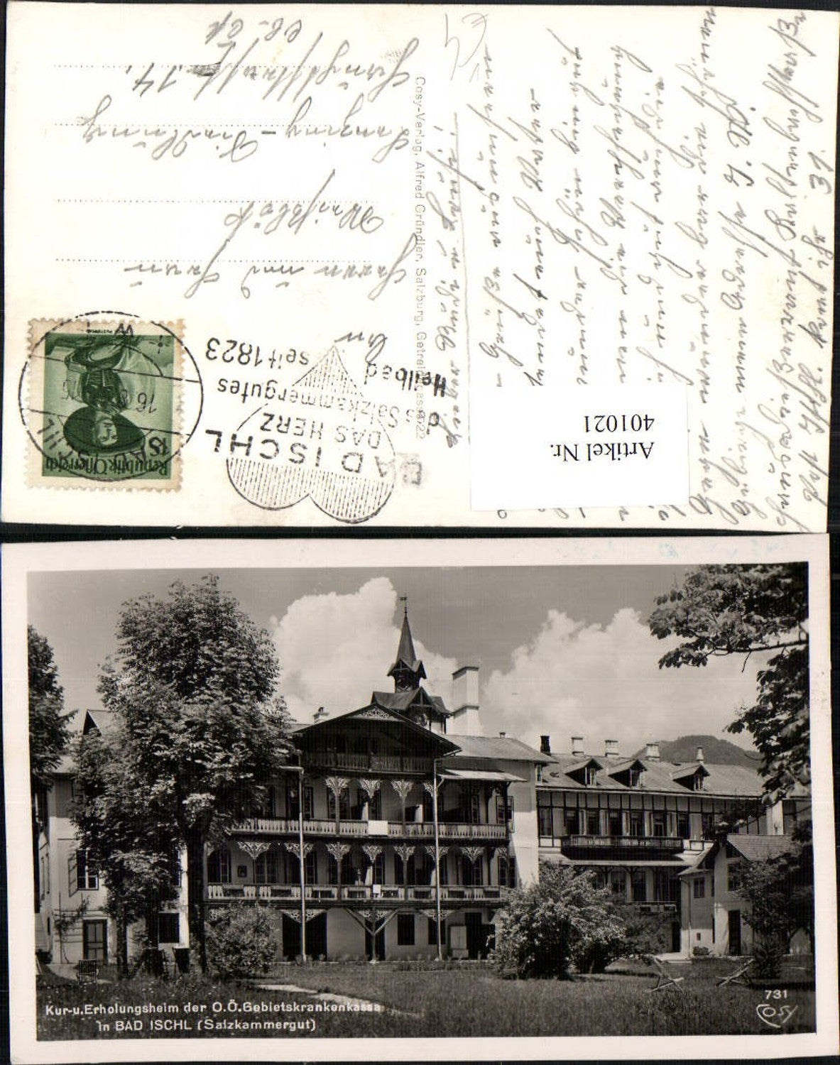 401021,Bad Ischl Kur- u. Erholungsheim pub Cosy 731