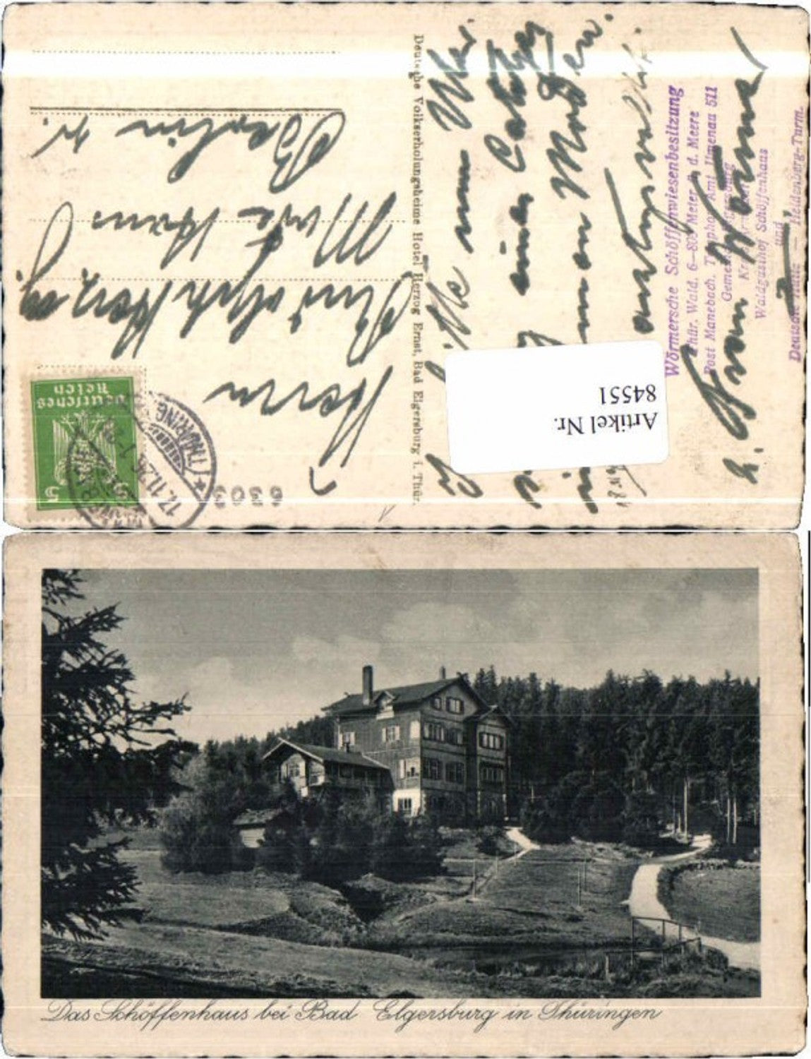 84551, Schöffenhaus Bad Elgersburg 1925