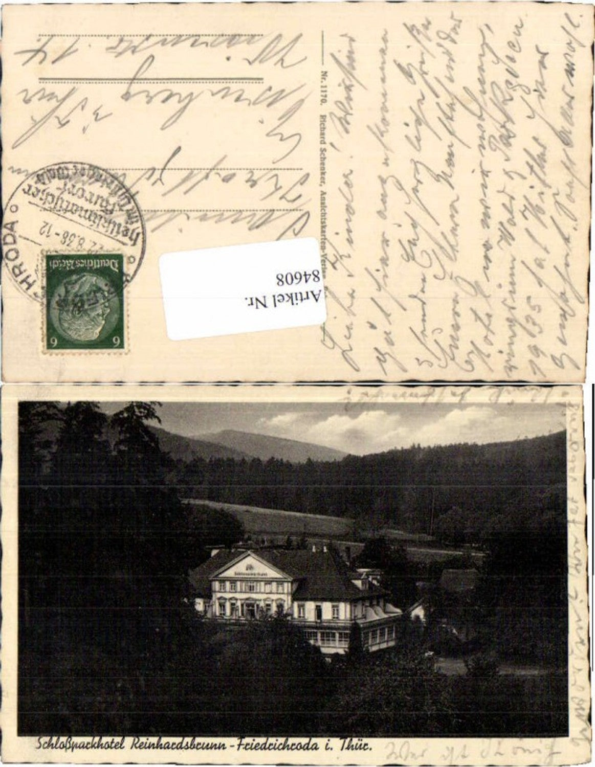 84608,Reinhardsbrunn Friedrichroda Hotel 1936