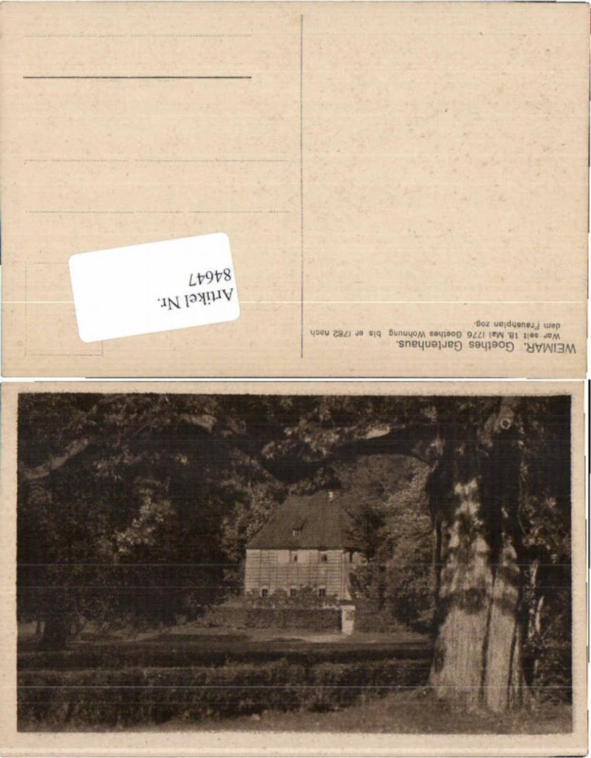 84647, Weimar Goethe's Garden House