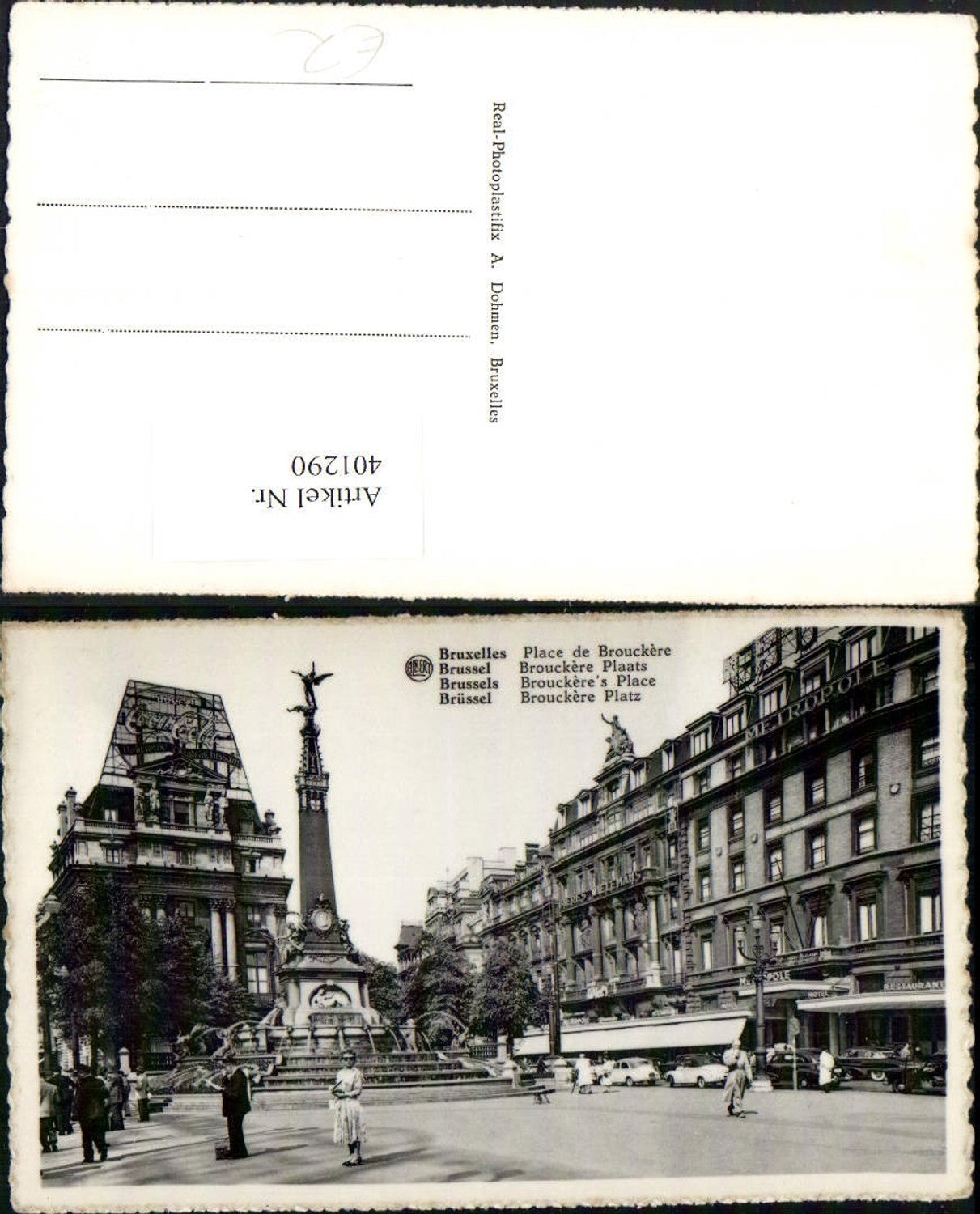 401290,Belgium Bruxelles Brüssel Place de Brouckere Platz Säule