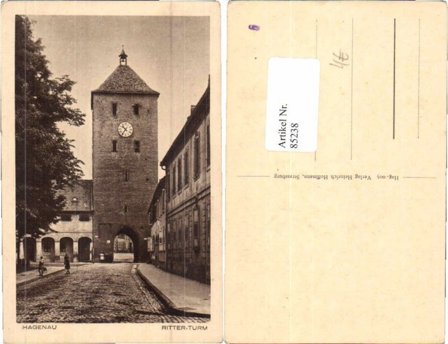 85238,Hagenau Haguenau Ritter Turm Strassenansicht