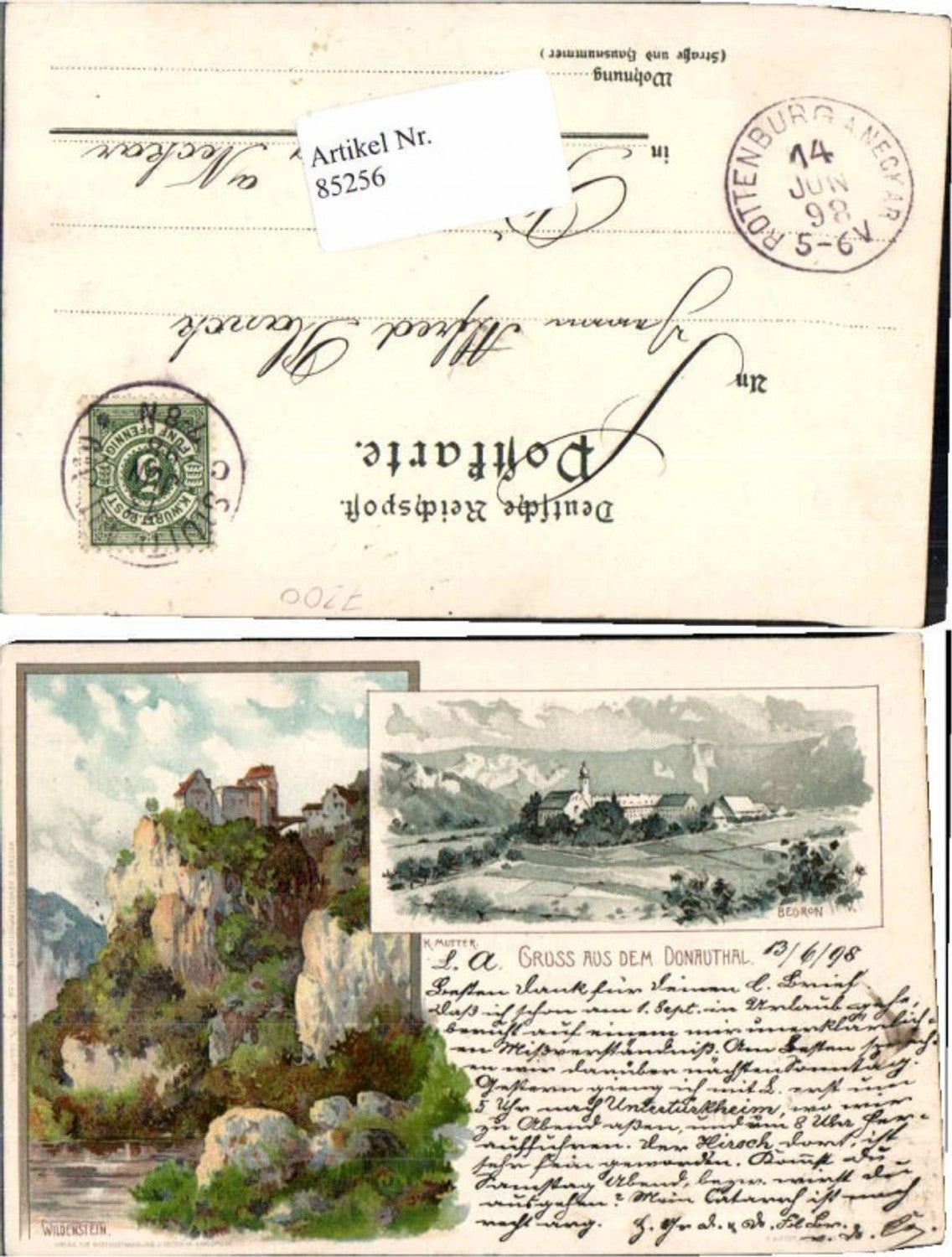 85256,Litho Donauthal K. Mutter Wildenstein Beuron