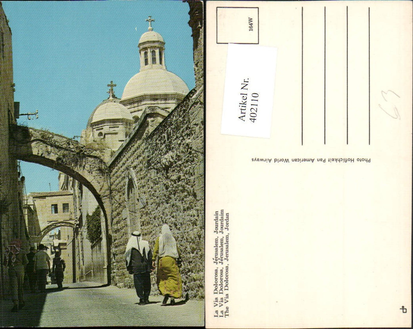 402110,Israel Jordan Jerusalem La Via Dolorosa Straßenansicht Kirche