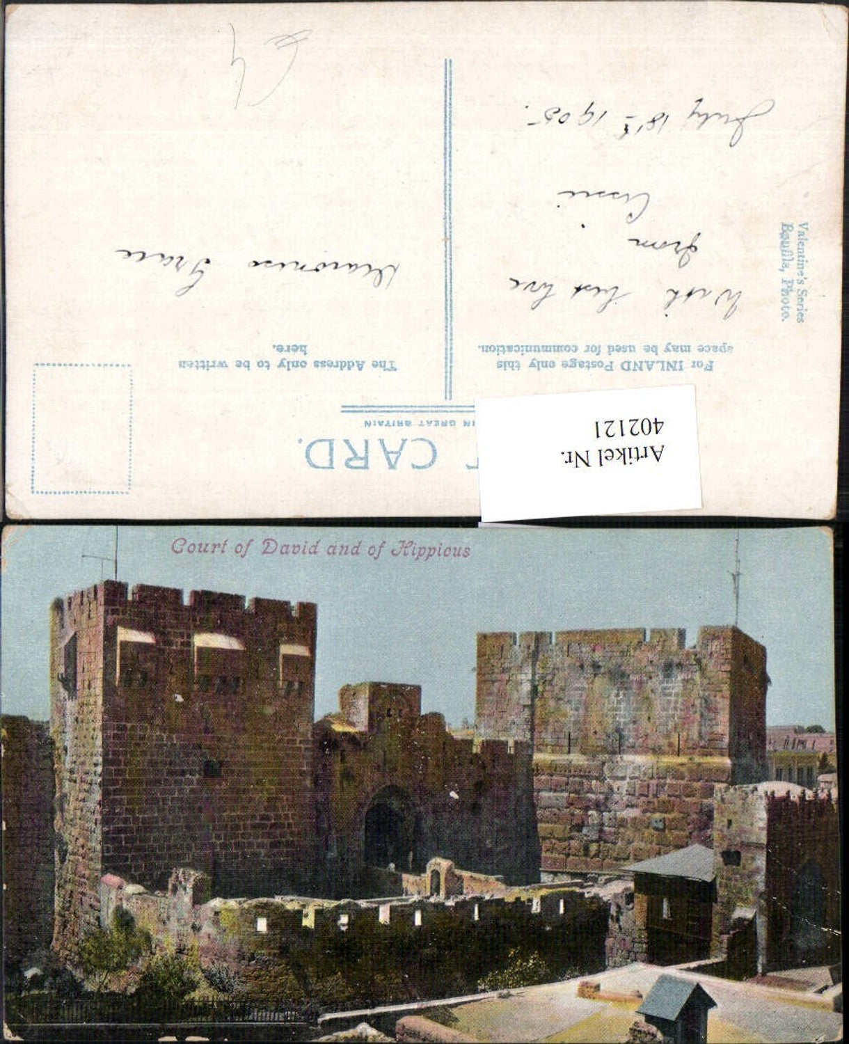 402121,Israel Jerusalem Court of David and of Hippicus Turm