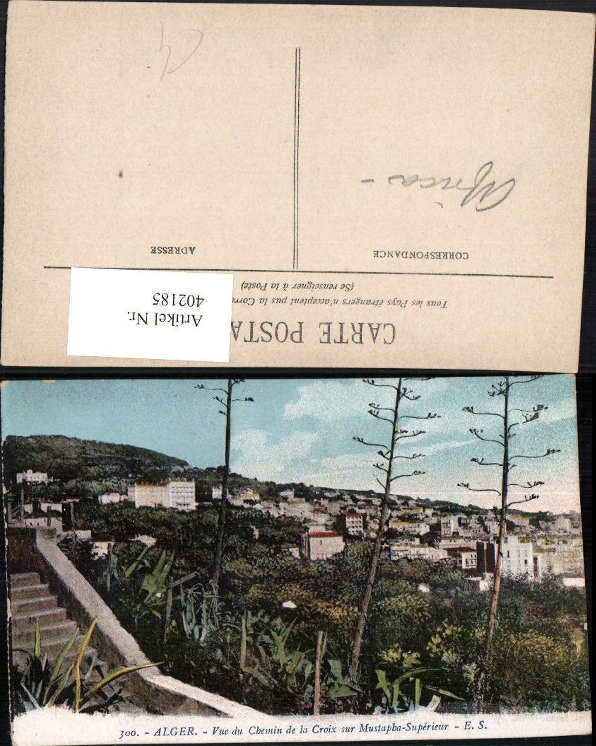 402185,Algeria Alger Algier Vue du Chemin de la Croix sur Mustapha-Superieur Teilansicht