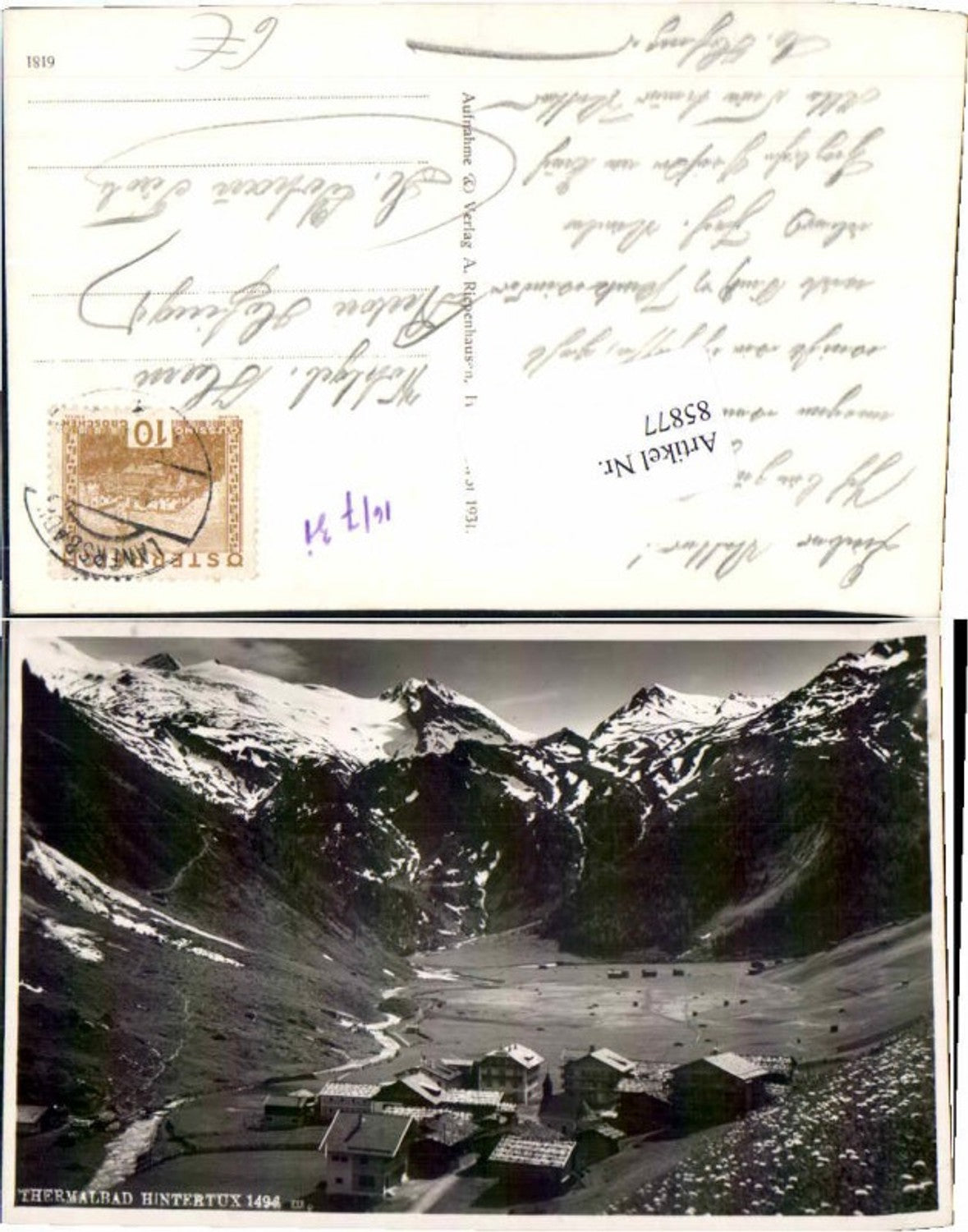Alte Ansichtskarte – Old Postcard