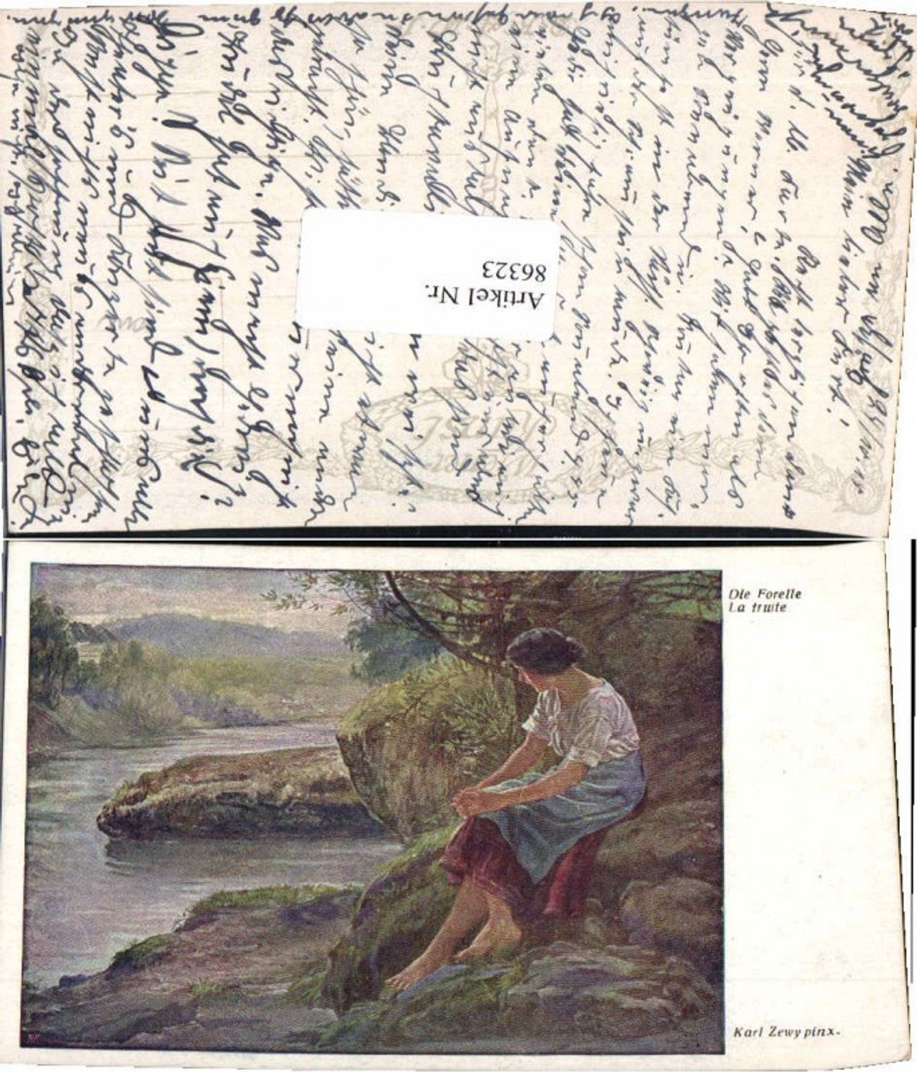 86323,Karl Zewy Forelle Frau Ufer B.K.W.I