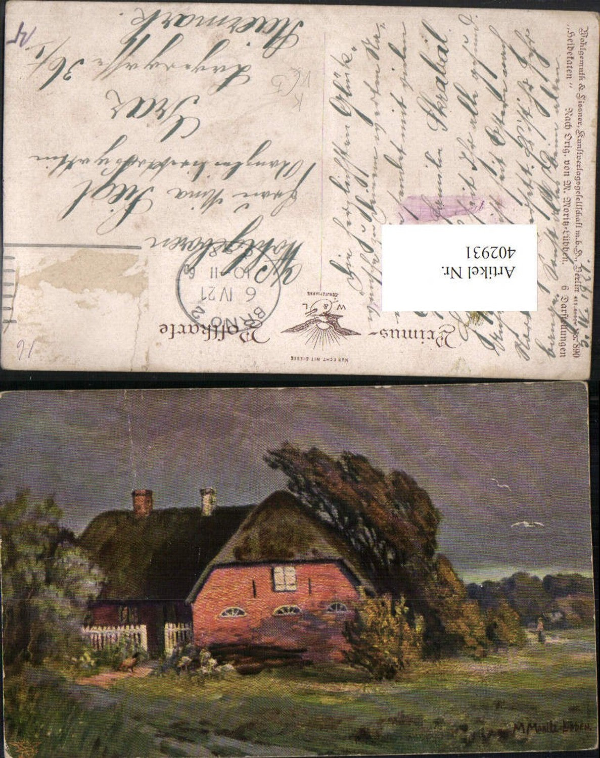 402931,Primus AK 890 Künstler M. Moritz-Lübben Heidekaten Haus