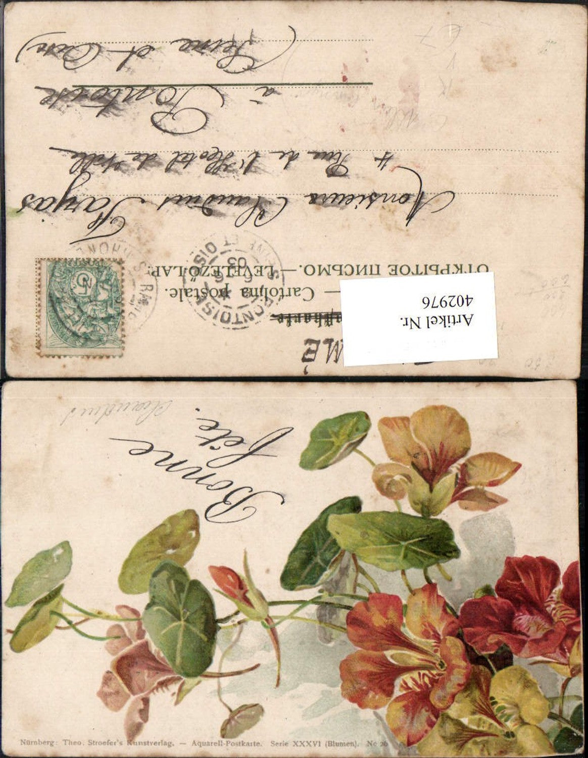 402976,Theo Stroefer 26 Künstler C. Klein unsign. Blumen Blüten