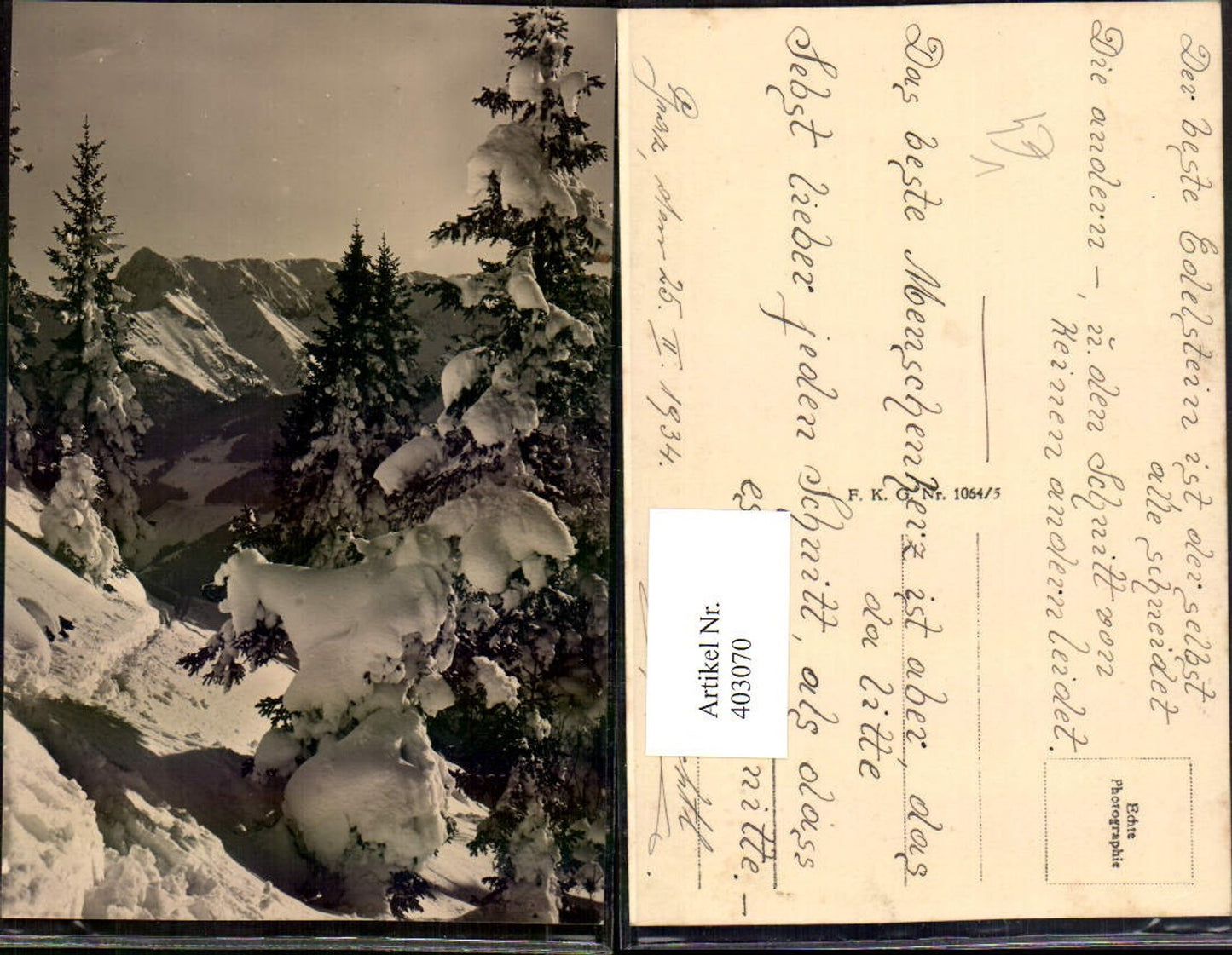 403070,Fotokunst F.K.G. 1064/5 Winterlandschaft Bergkulisse