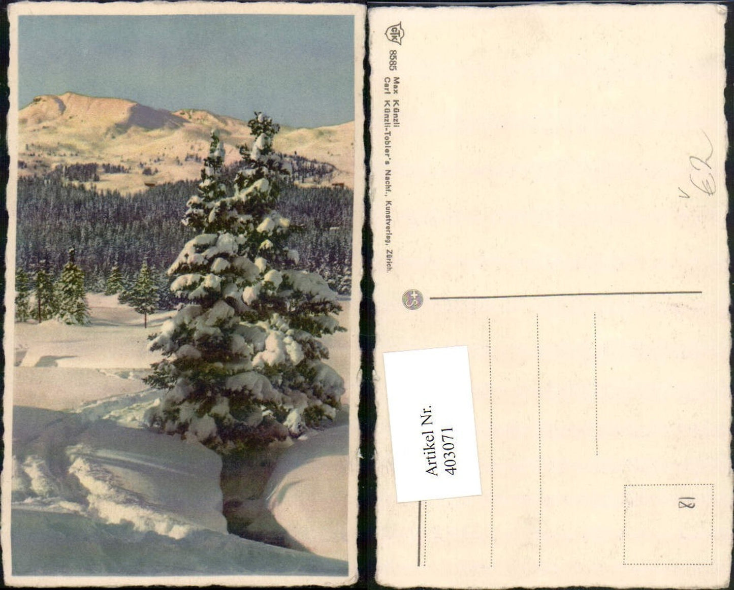 403071,Fotokunst Max Künzli 8585 Winterlandschaft Bergkulisse