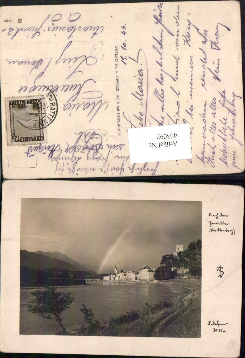 403092,Fotokunst Dr. Defner 58a Rattenberg Nach dem Gewitter Teilansicht Fluss